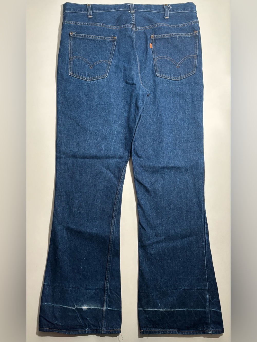 80s Orange tab vintage 517 Levi’s flared/ bootcut dark blue jeans unisex